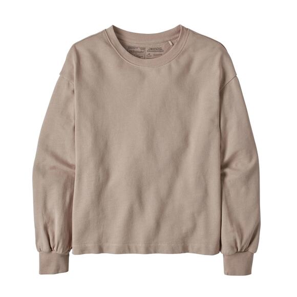 Patagonia Tops - Patagonia Women's Regenerative Organic Cotton Essential Pullover Tan Sweatshirt